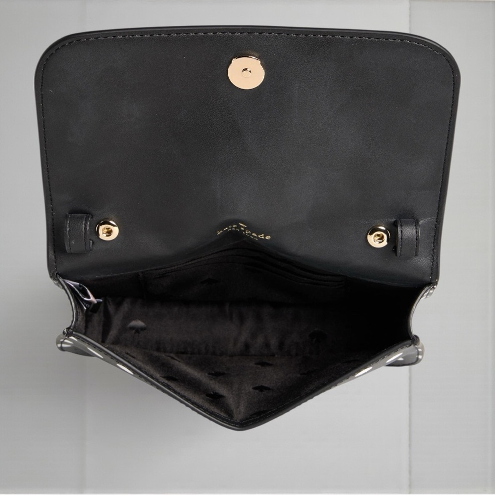 Kate Spade Cheers Boxed Small Crossbody Bag-black and white polka dots-MSRP $259 - Picture 4 of 8